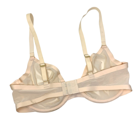 New Cuup The Plunge Sand Sheer Mesh Bra Underwire Sz 34D 34 D NWOT - Picture 3 of 5